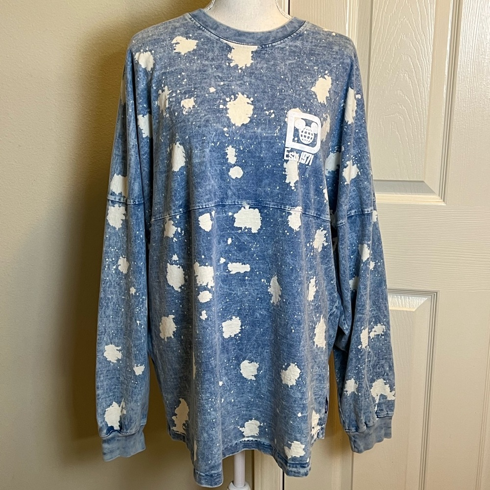 Walt Disney World Denim Look/Bleach Splatter Spirit Jersey - Picture 3 of 12